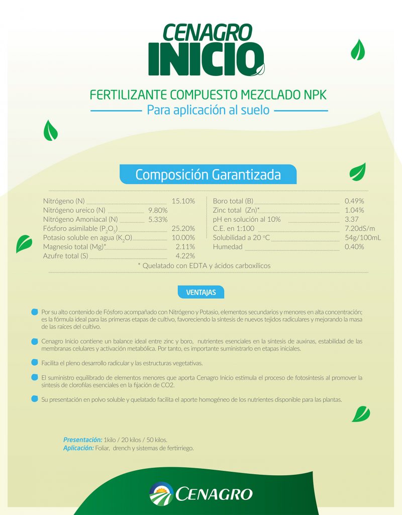 FICHA TÉCNICA Cenagro Inicio-Fertilizantes-Cenagro
